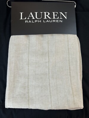 Ralph Lauren Hamilton Linen (2) Window Panels Curtains 54 X 84 Sheer Hemstitch