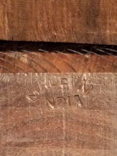 VINTAGE WOOD BOOK FOLDING STAND LEAF HAND CARVED INDIA SCROLL WORK BIBLE HOLDER