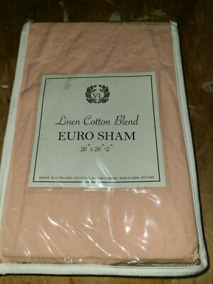 NIP Villa Lugano ''Peach'' Euro Linen Pillow Cover