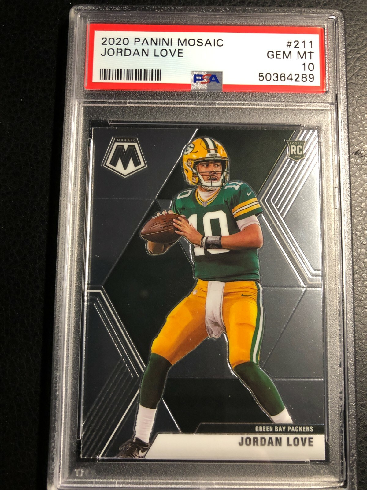 2020 Panini Mosaic Jordan Love PSA 10 Gem Mint Rookie RC 2020 Panini Mosaic Jordan Love PSA 10 Gem Mint Rookie RC