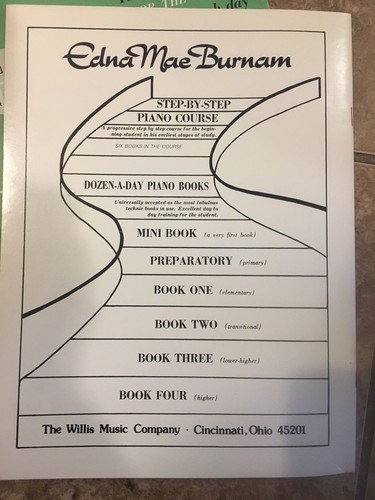 2- A DOZEN A DAY PIANO MUSIC BOOKS #ONE AND THE MINI BOOK BY EDNA MAE BURNAM