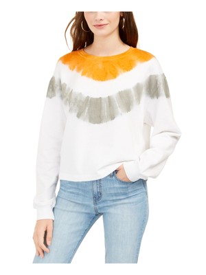 

Женский белый свитшот свободного кроя REBELLIOUS ONE с круглым вырезом и принтом тай-дай для юниоров