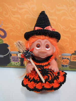 OOAK 1985 DAM HALLOWEEN WITCH (#1) - 3'' Dam Troll - NEW STORE STOCK W/O HANG TAG