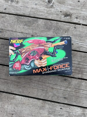 Vintage Nerf Max Force Stinging Scarab Beetle Dart 3 Darts 1996 Open Box New