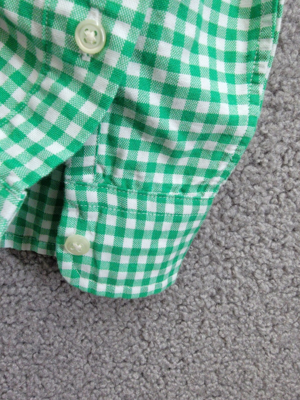 Polo Ralph Lauren Classic Fit Gingham Oxford Woven Shirt Men's S Green /White - Picture 11 of 19