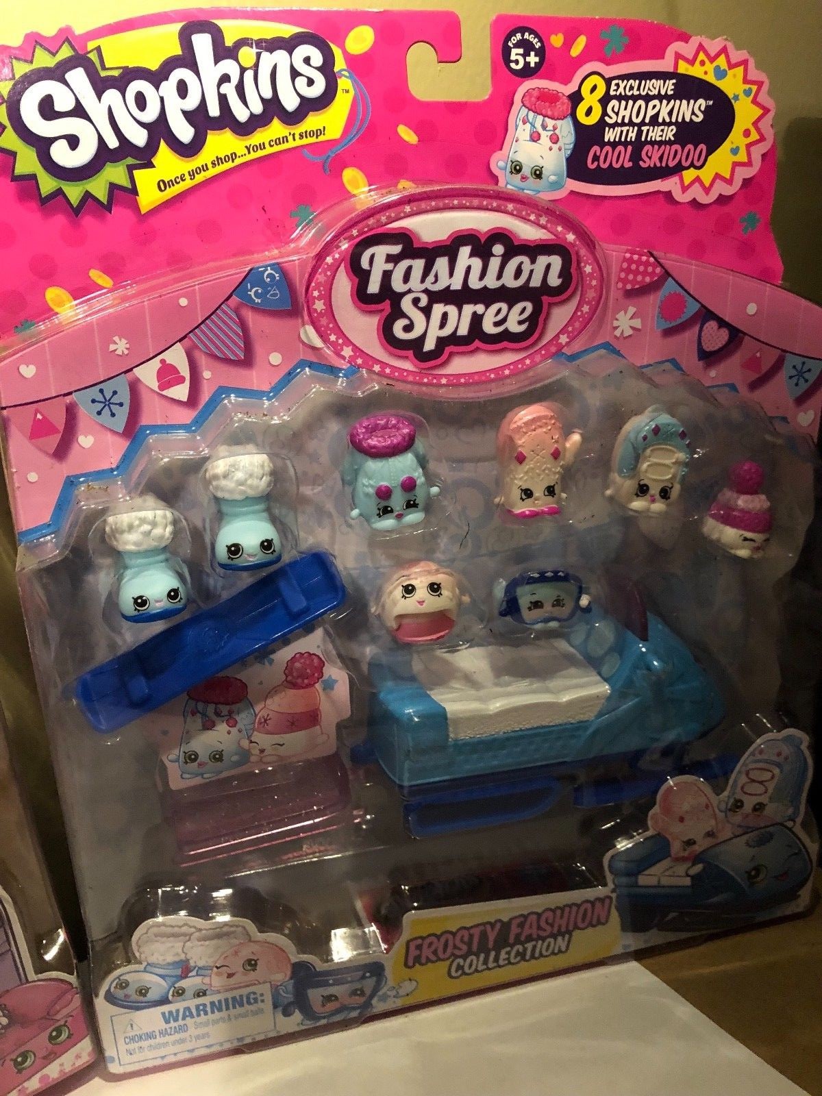 Lot of 2 Shopkins Fashion Spree Slumber Fun and Frosty Fashion Collection