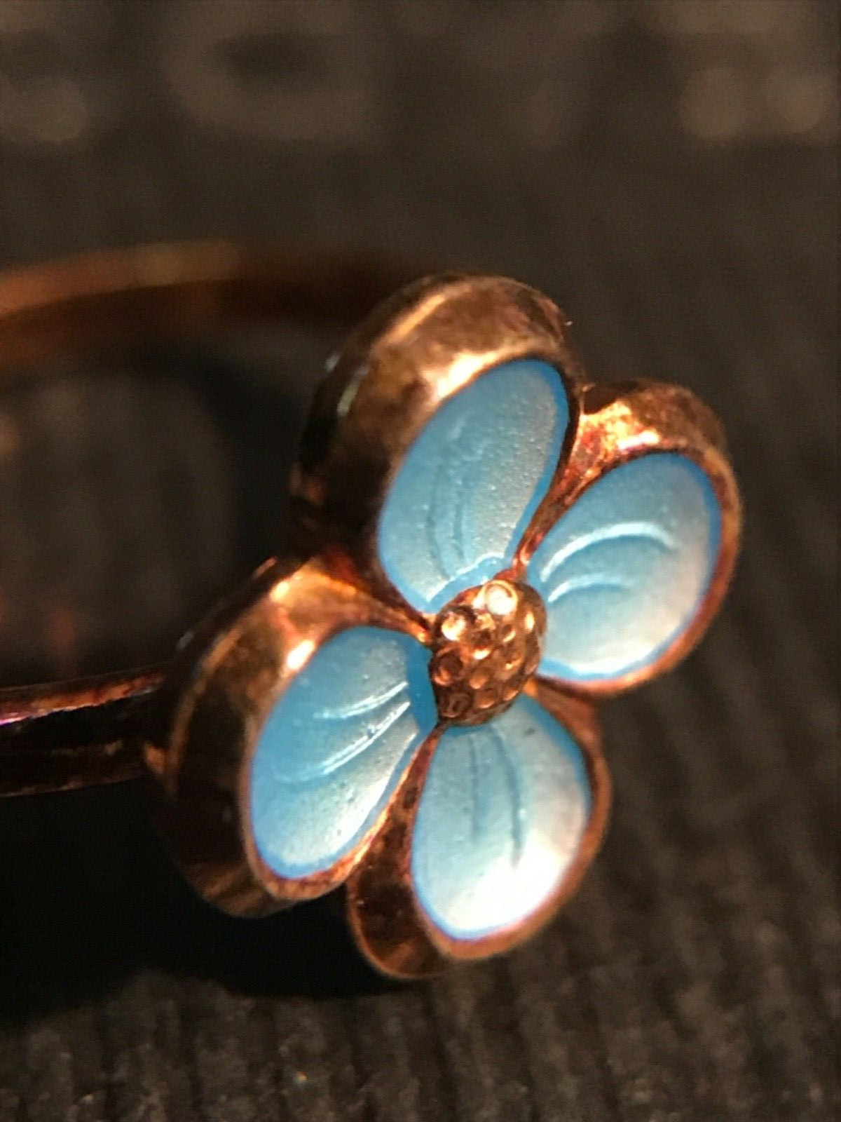 David Andersen Scandinavian Sterling Enamel Flower Ring Norway 925 Size 6