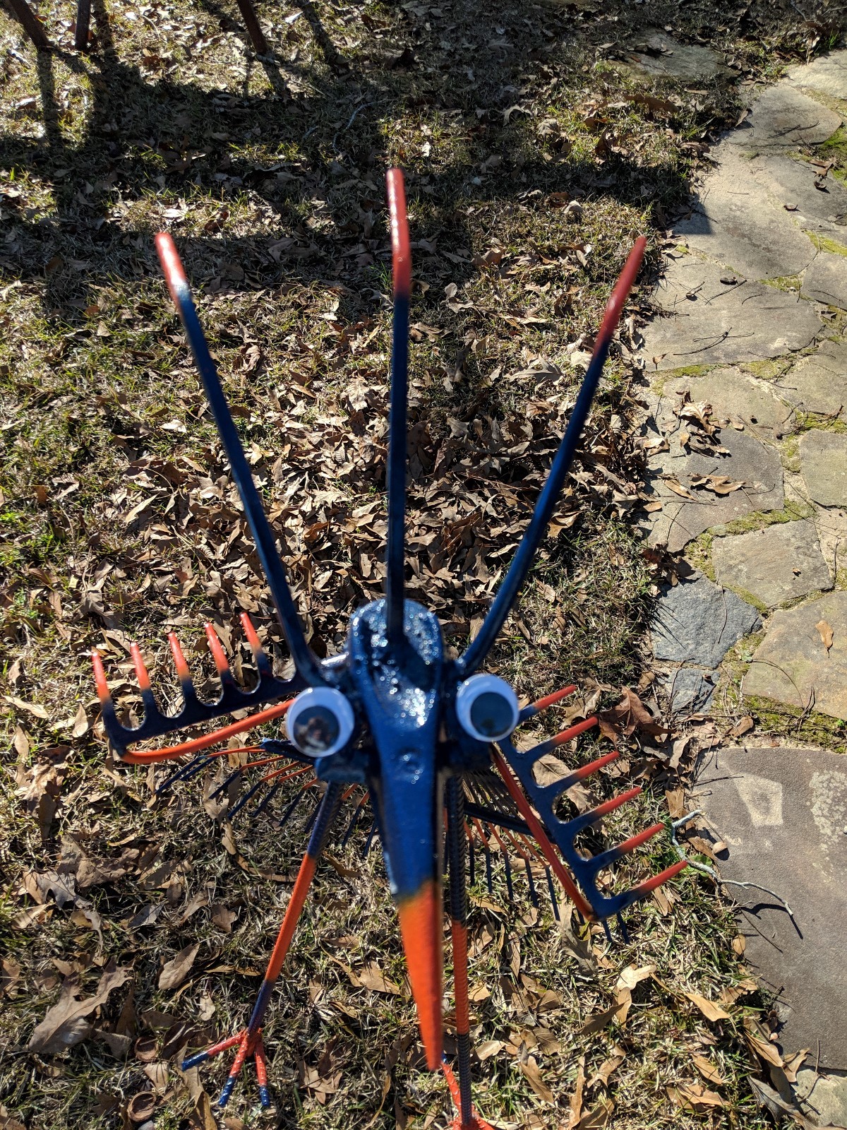 Yardbird made from recycled garden tools