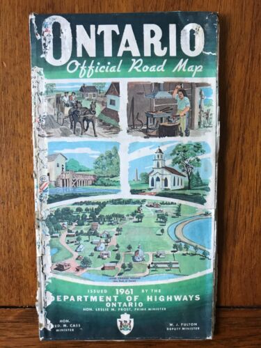 1961 Official road map of Ontario