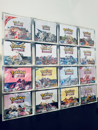 Pokemon Booster Box Premium Acrylic Display Case Magnetic UV Protected Stackable