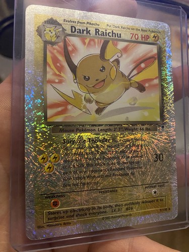 ポケモン - ポケモンカード わるいライチュウ 英語版 旧裏面 海外版 Dark Raichu 状態B〕わるいライチュウ(リバースホロ/英語版)【☆】{7/110}