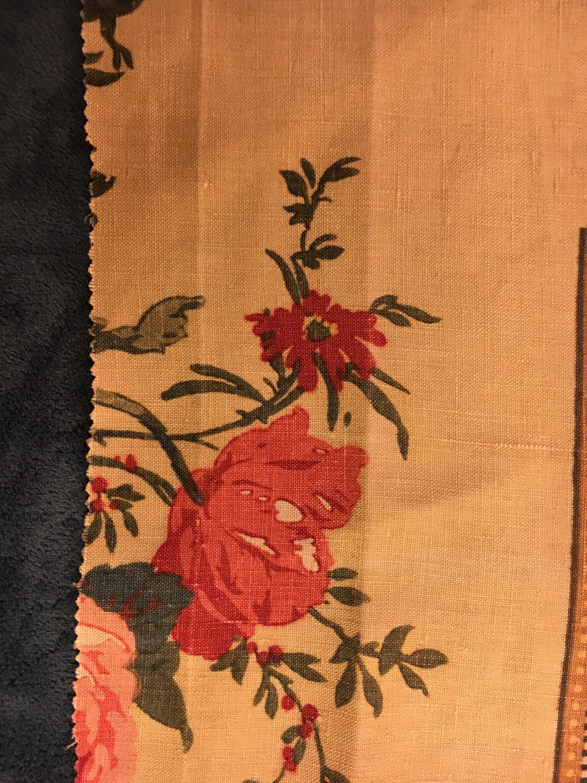 Vintage Linen Fabric - 34” X 28”