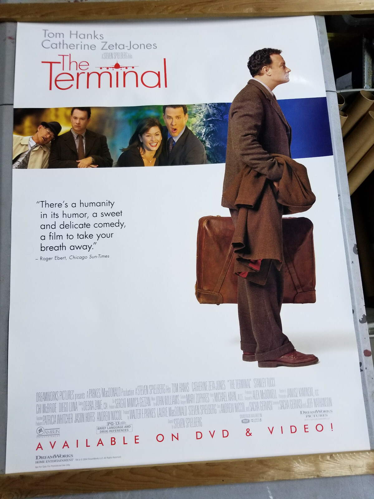 The Terminal Original Movie DVD Poster 27”x40” Tom Hanks New