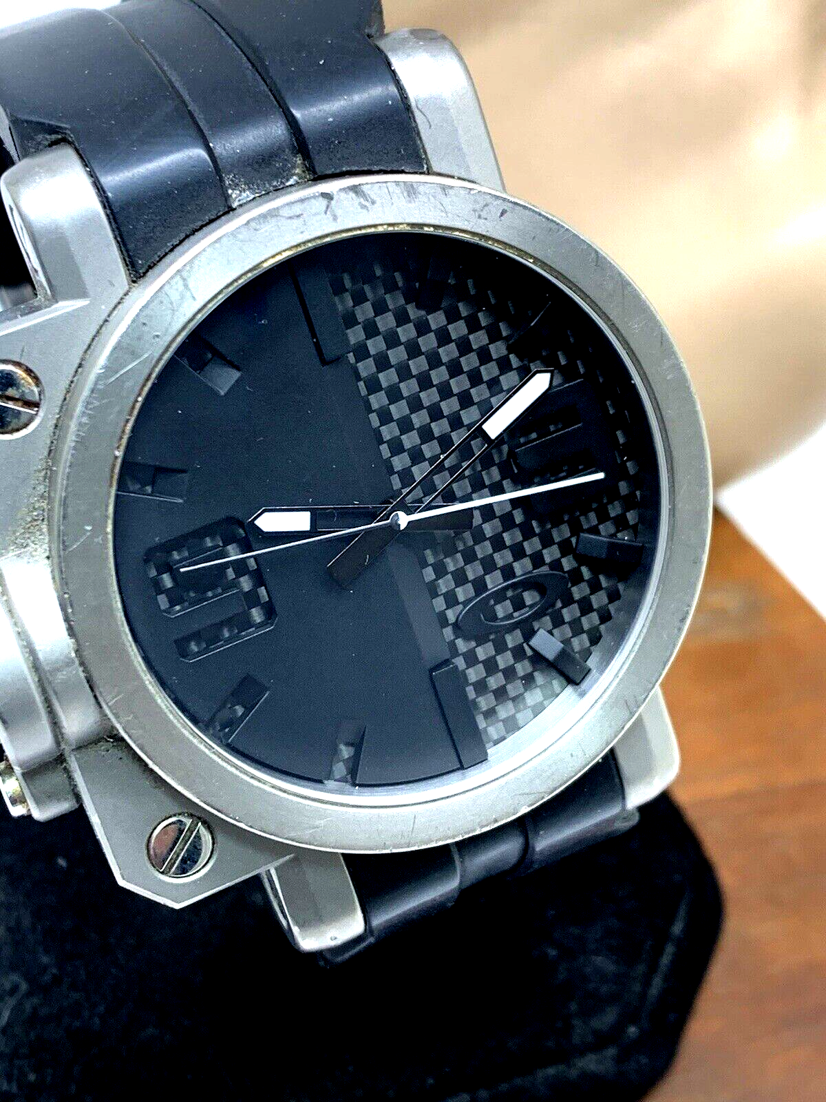 Oakley Gearbox Men's Watch Swiss Quartz Titanium Case Black Dial