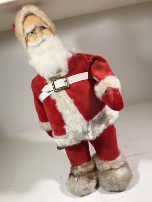 c.1960s Battery Opperated SANTA CLAUS shaking ring bell AS-IS vintage christmas