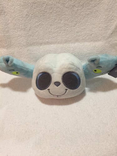 Bark Box Scary Squirrely Skull Dog Chew Toy Glow Eyes Plush Squeeker Barkbox