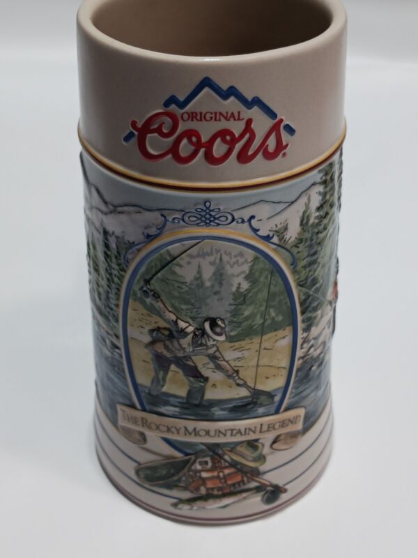 Coors Beer Mug Stein The Rocky Mountain Legend Series 1993 Climber Collectible