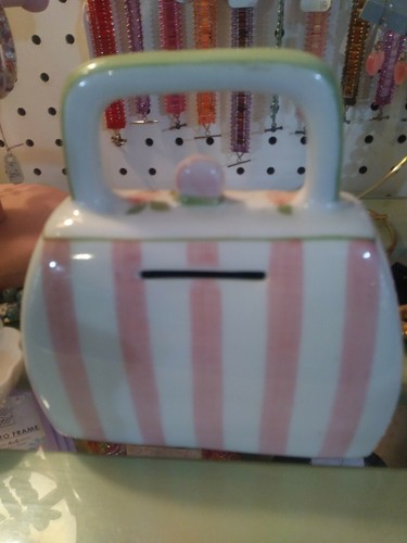 Andrea By Sadek Pink Stripes  & Rose Bud 