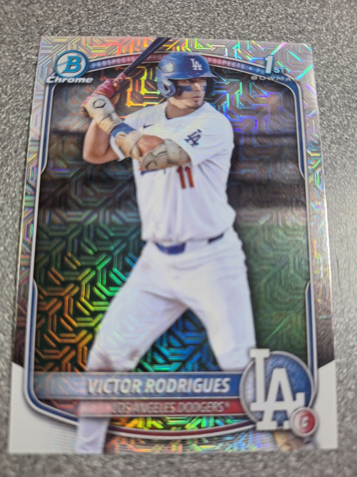 2025 Bowman - Chrome Prospects Victor Rodrigues #BCP-45 Mojo Refractor (RC) T50