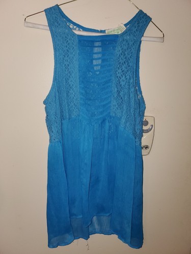 Girls Bathing Suit Cover Up Sheer Blue By Selena Gomez Size XL