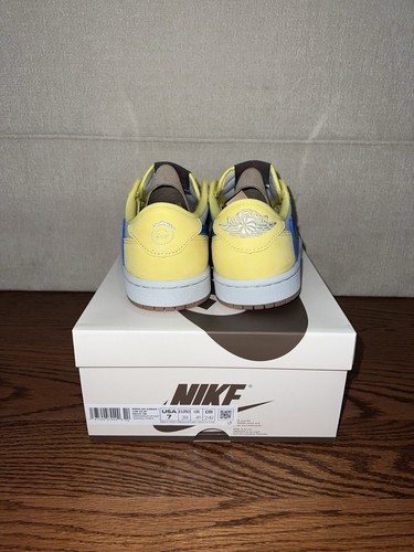 Pre-owned Jordan Travis Scott X Air  1 Retro Og Sp Low Canary Dz4137-700 Us Size 7w/5.5m✅ In Yellow