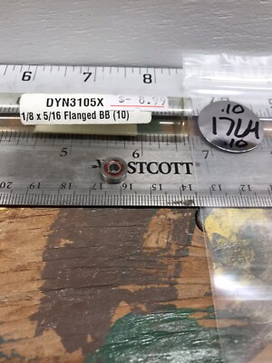 DYNAMITE DYN3105X {1/8  X 5/16  X 1pc.} Flanged Ball Bearing{ONE PIECE} USA SHIP
