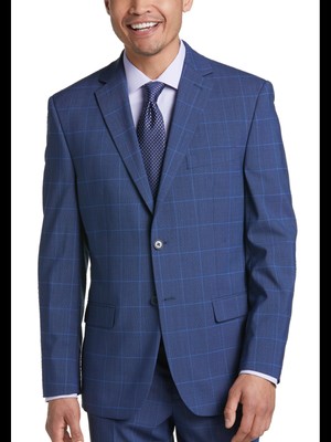 

CORNELIANI Мужской темно-синий костюм в клетку классического кроя с оконным стеклом, 52 л, 36 ТАЛИЯ, Navy