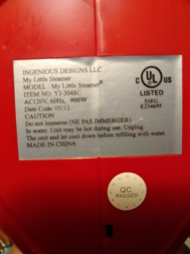 Joy Mangano My Little Steamer Go Mini 900-Watt Deluxe Red