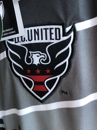 NWT $85 Adidas D.C. United 17 18 Away SS Replica Jersey Climacool White Sz Small
