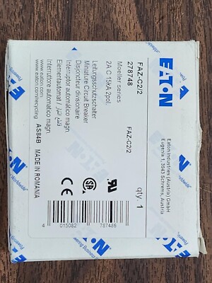NEW TAKE OUT EATON FAZ-C2/2-NA SUPPLEMENTARY PROTECTOR BREAKER 