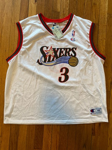 Rare VTG CHAMPION Philadelphia 76ers Sixers ALLEN IVERSON 3 Jersey