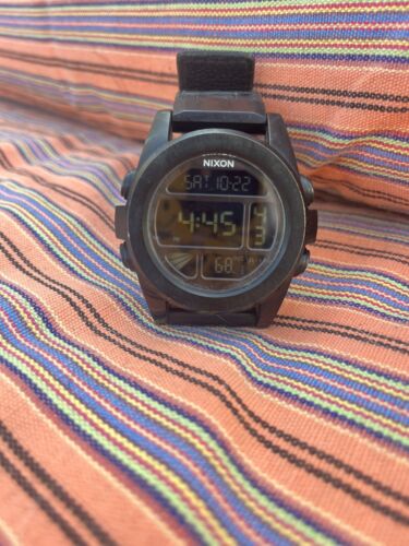 NIXON WATCH THE UNIT SS MENS DIGITAL WATCH ALL BLACK GENUINE NIXON WATCH THE UNIT SS MENS DIGITAL WATCH ALL BLACK GENUINE
