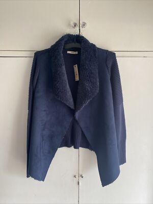 Oasis Ladies Wrap Around Cardigan Size Medium Blue BNWT RRP £48.00