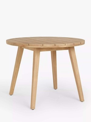 John Lewis Burford Round Garden Dining Table, 100cm Summer