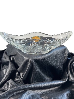 Anchor Hocking Early American Prescut Banana Boat Bowl Star of David Clear Cut