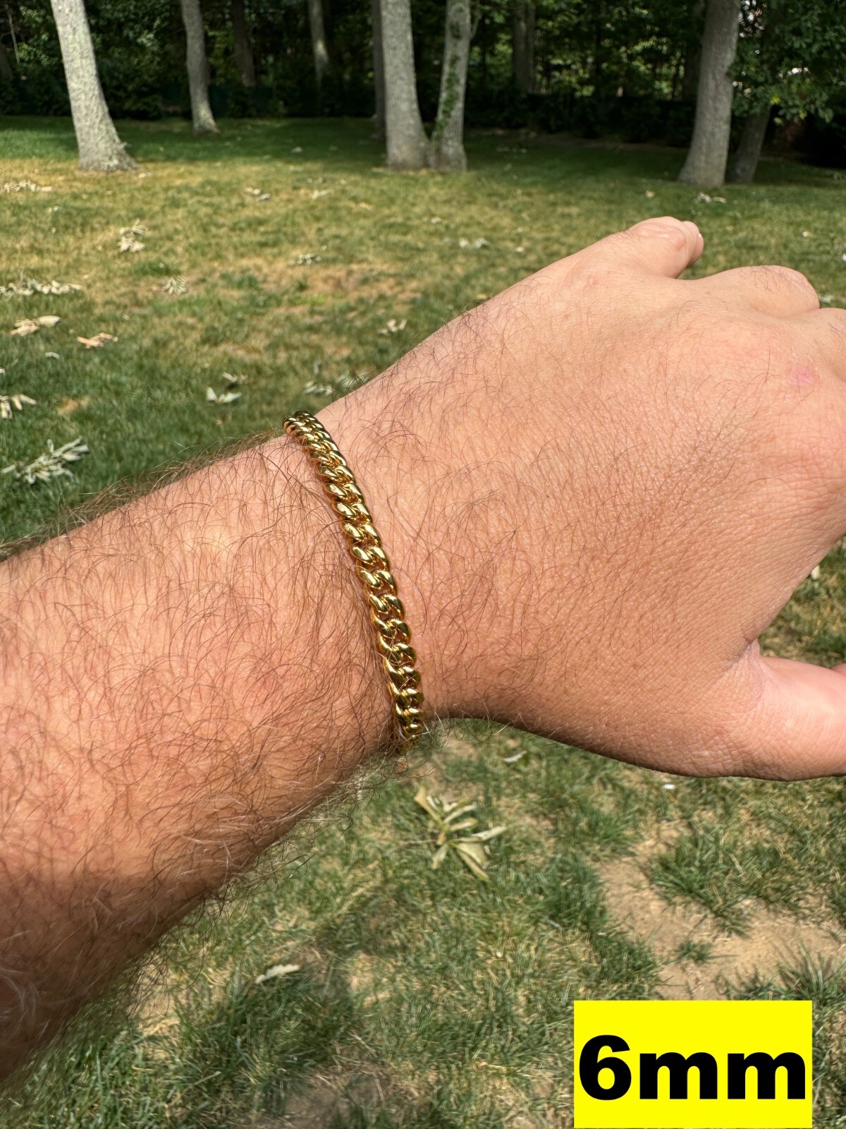 Miami Cuban Link Bracelet  18k Yellow  Gold Plated Stainless Steel 6-18mm