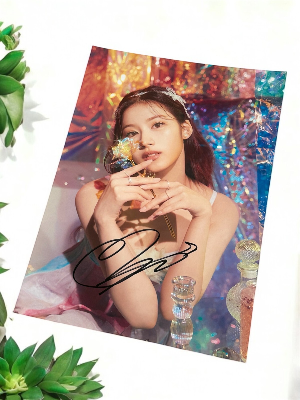 TWICE TZUYU hand autograph A4 sized photo kpop | eBay