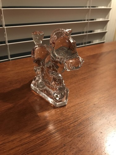 Horse Figurine Glass Paperweight