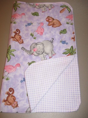 Handcrafted Baby Receiving Blanket - Noah's Ark Tossed Animals