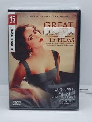 Great Cinema: 15 Hollywood Classic Films (DVD, 2009) 2-Disc Set New