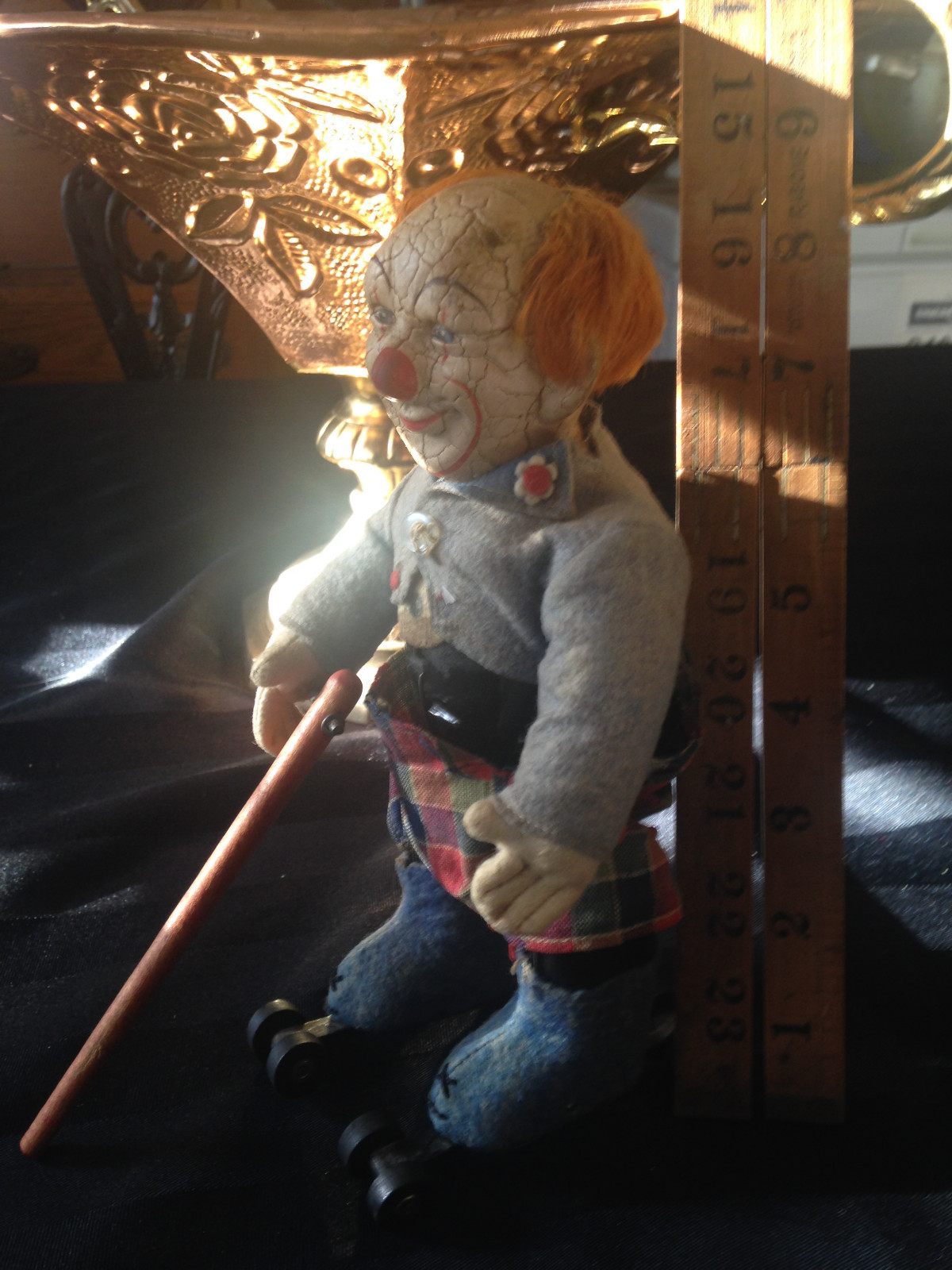 Antique Schuco Tin Wind-up Clown Toy Germany!