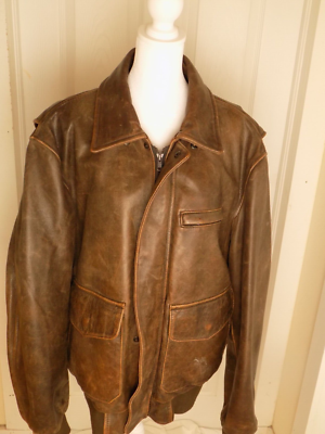 Cabela's leather bomber best sale jacket