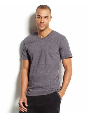 

ALFANI Мужская серая футболка классического кроя с коротким рукавом, Серый, 108771