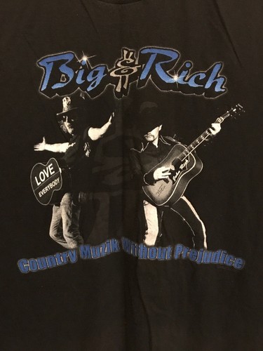 Big And Rich 2005 Comin To Your City Tour Concert Black Size XL Tee Shirt T &