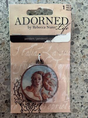 Vintage Birth of Venus Botticelli Necklace Pendant Roman Goddess Jewelry New!