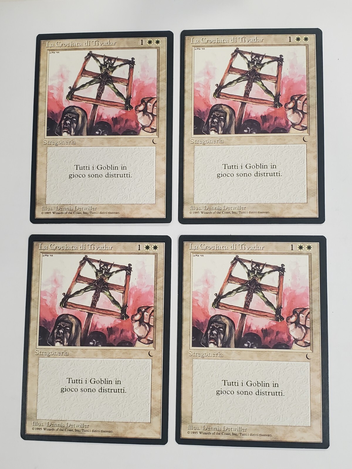 MTG Playset 4x Tivadar's Crusade (Italian Dark/White/U