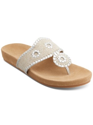 

JACK ROGERS Женские белые формованные стельки Jacks Platform Slip On Thong Sandals, Белый, 113201SA06