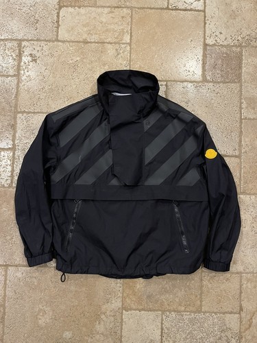 Moncler x Off White Donville Smock Black Windbreaker Jacket Moncler x Off White Donville Smock Black Windbreaker Jacket