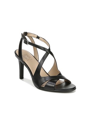 

NATURALIZER Женские черные регулируемые кожаные сандалии на шпильке Klein Slingback, Черный, G3061L3