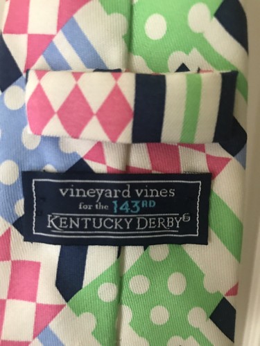 Vineyard Vines Boys Patchwork Tie Kentucky Derby Horse Race Silk Tie RARE!